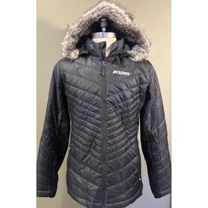 Kim Waverly Jacket Womens Sz XL Black Hoodie Coat Moto Snowmobile Performance